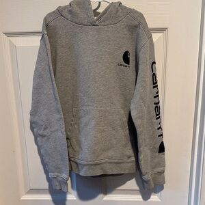 Carhartt Kids Gray Hoodie with Black Logo